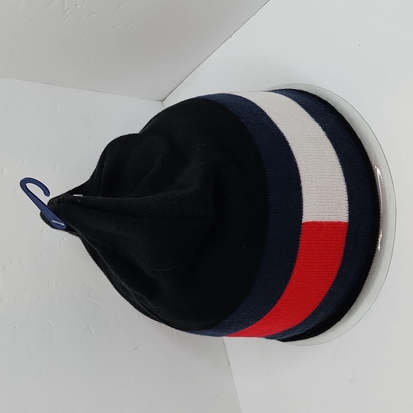 TOMMY HILFIGER HAT BEANIE , BLACK, UNISEX, REVERSIBLE - Picture 4 of 12